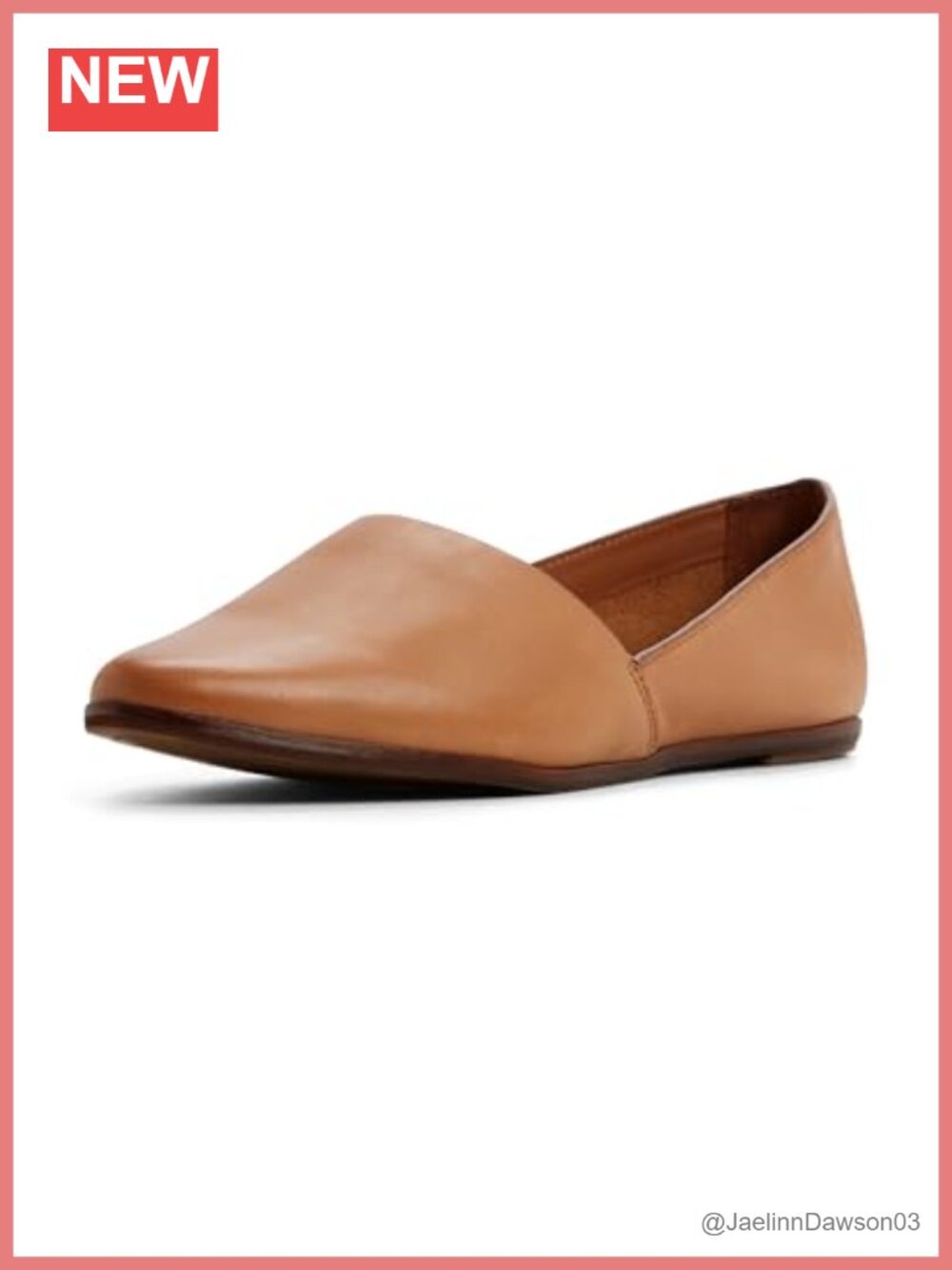 Women's Leather Slip-On Flat Loafer, Comfortable Ballet Flats